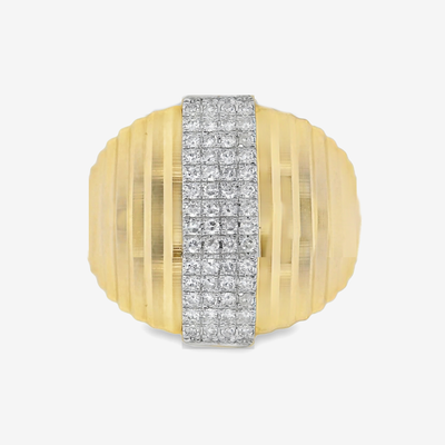 Fluted Pave' Diamond Ring