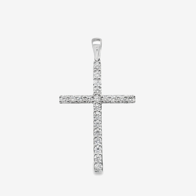 French Set 0.65CT Diamond Cross Pendant