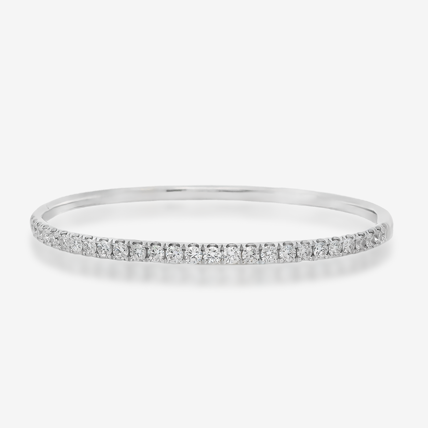 French Set Classic 1.55CT Halfway Diamond 3.4MM Bangle Bracelet