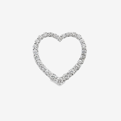 Graduated Diamond Open Heart Pendant