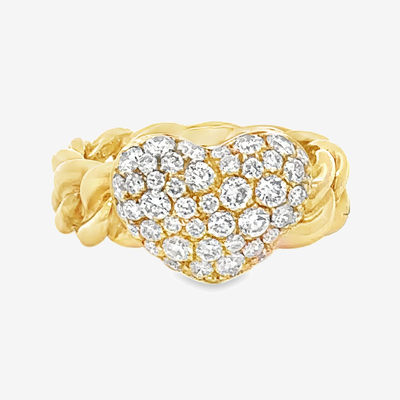 Havana Link Pave' Heart Ring