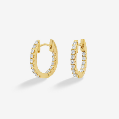 Inside Out 0.55CT Diamond Huggie Earrings