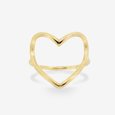 Large Open Heart Ring