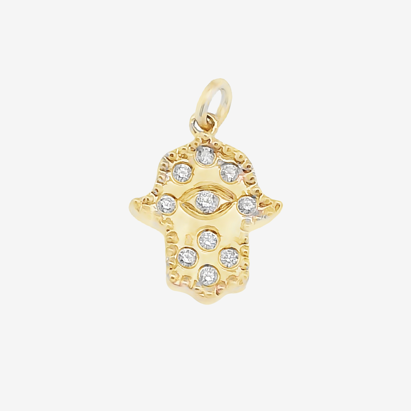 Medium Diamond Hamsa Pendant