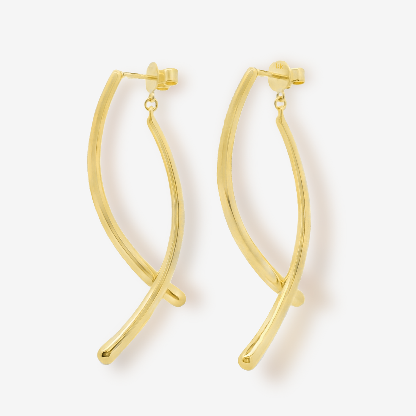 Medium Priscilla Gold Swing Earrings