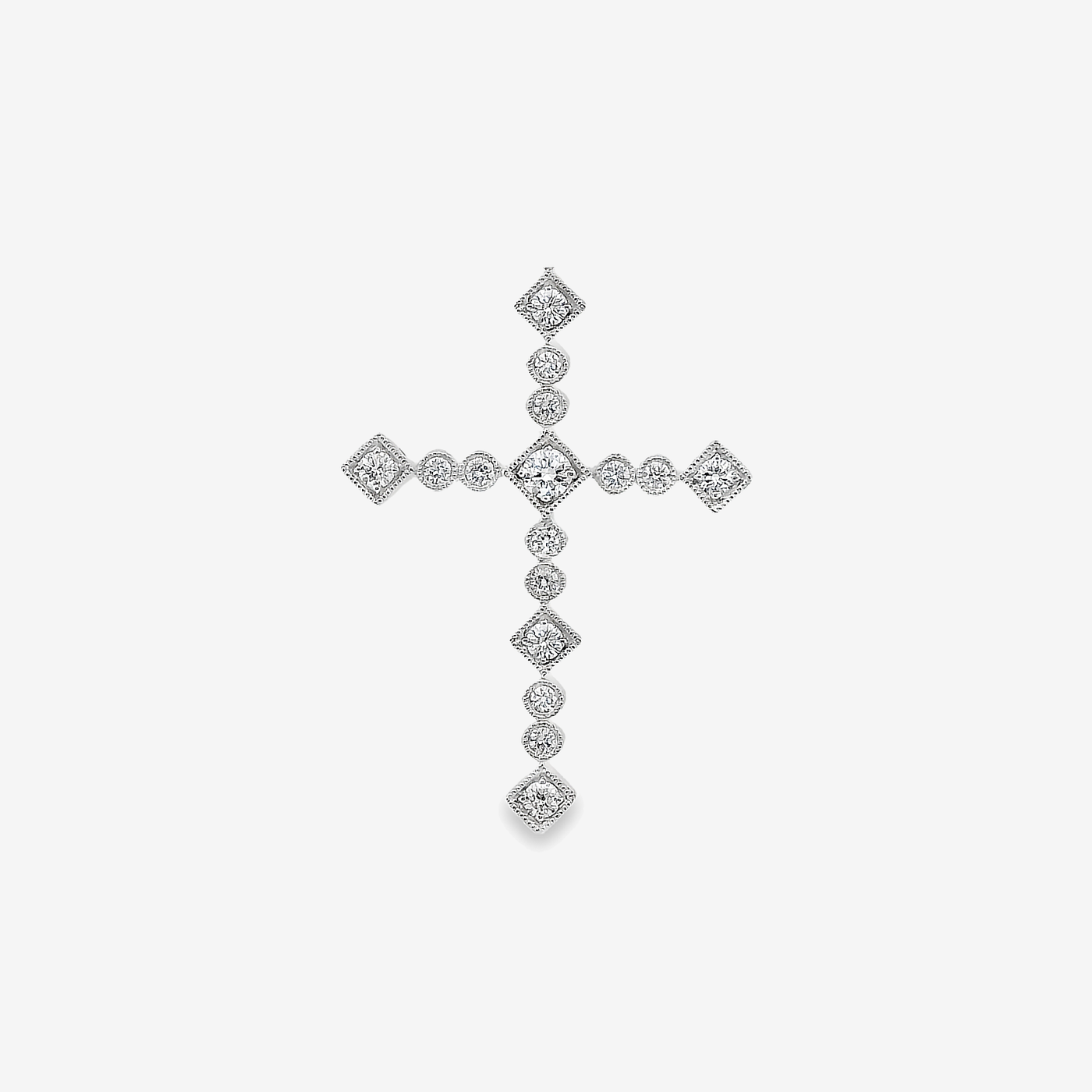 Milgrain 0.30CT Vintage Cross Pendant