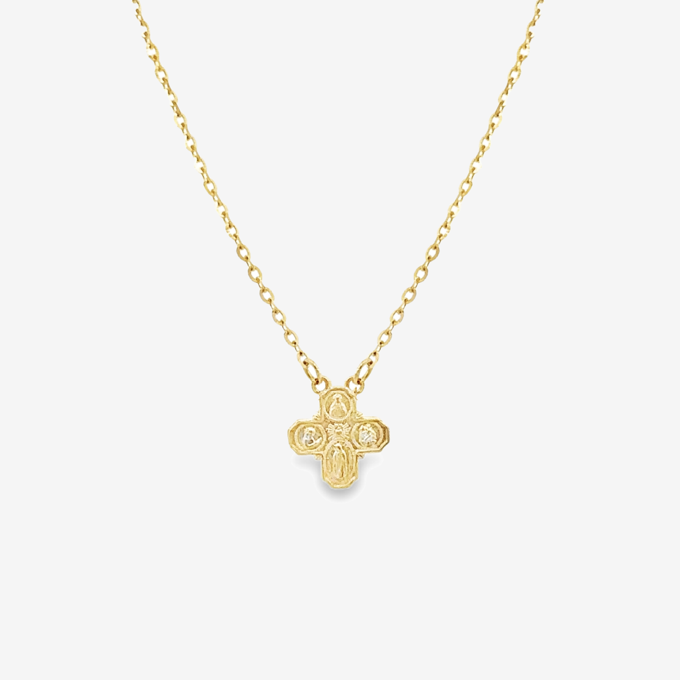 Mini 4 Way Saint Cross Necklace