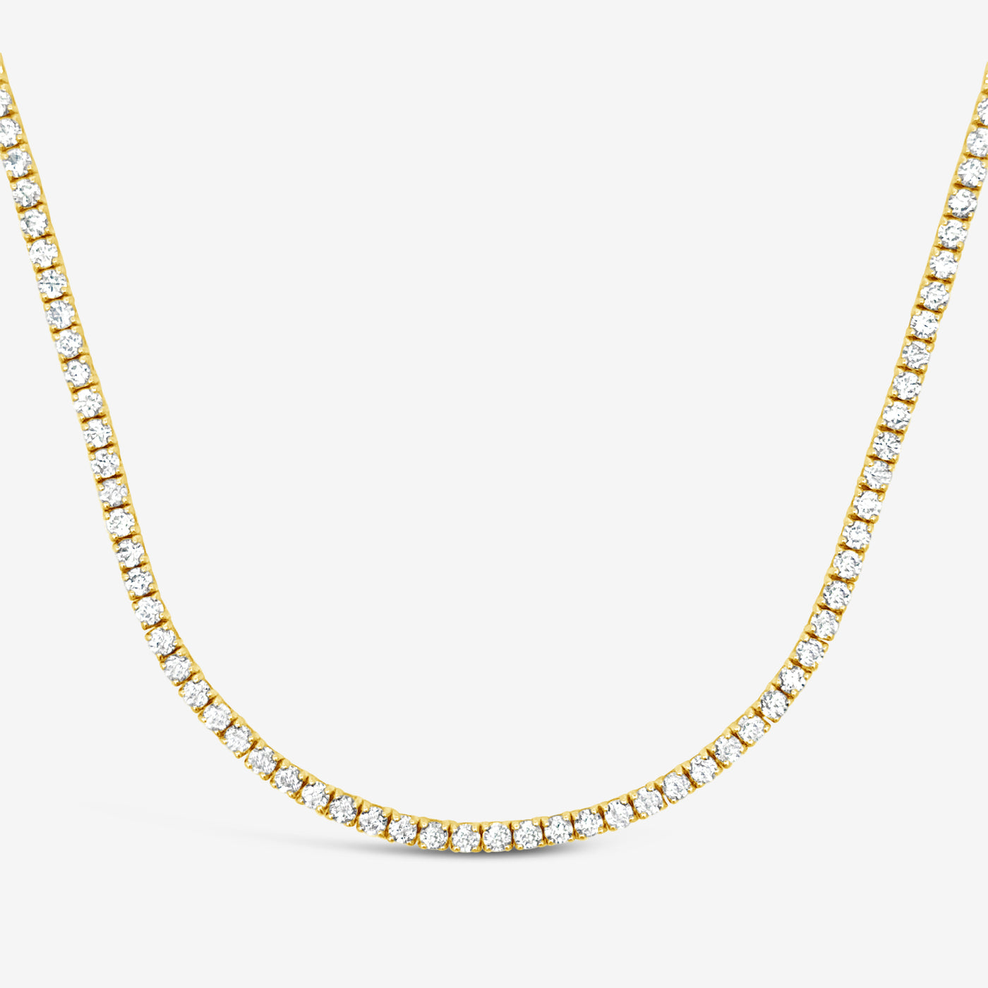 Straight Line "Classic" Mini Diamond Tennis Necklaces