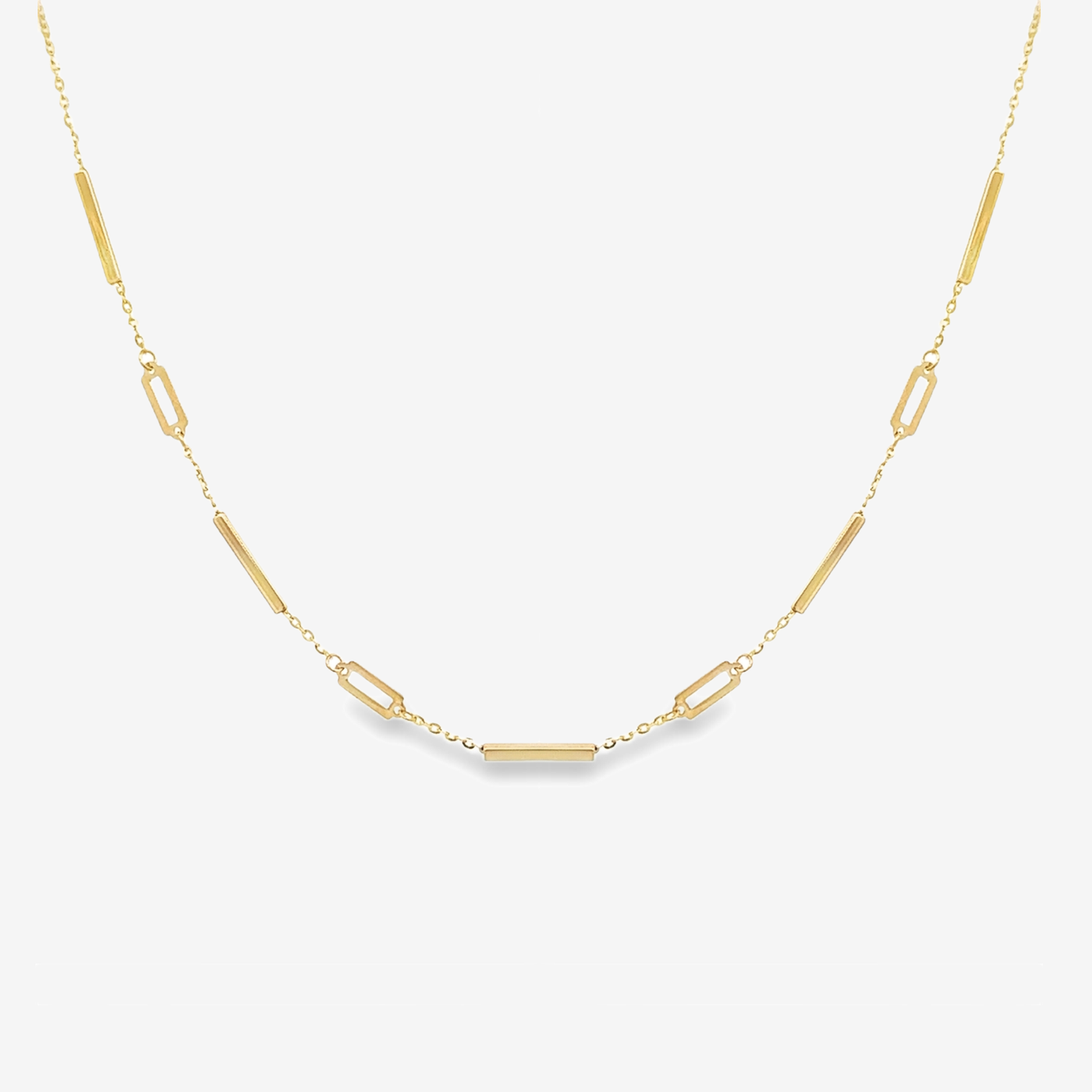 Paperclip & Bar Station Necklace