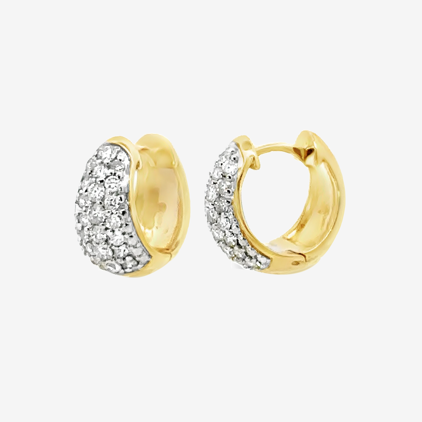 Pave' 0.85CT Huggie Earrings