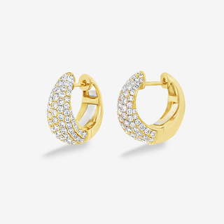 Pave' 1.70CT Huggie Earrings