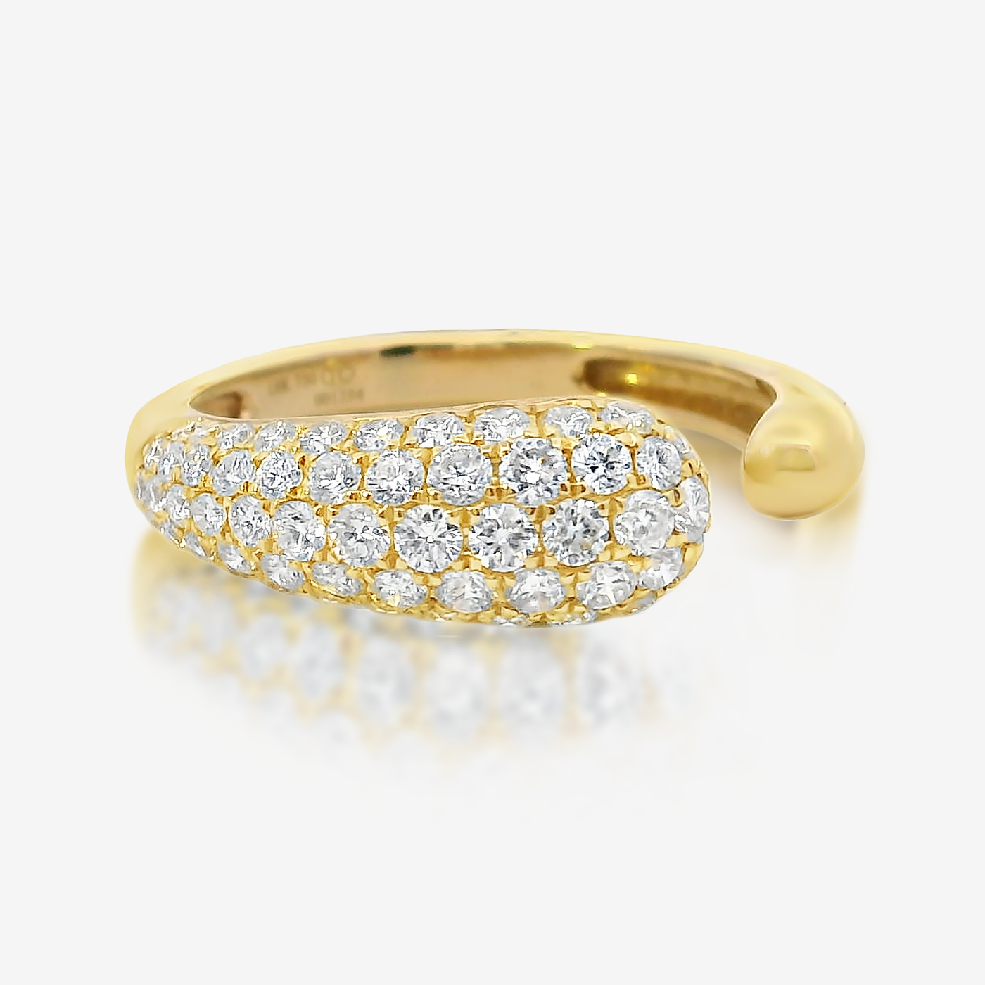 Pave' Diamond Cuff Ring