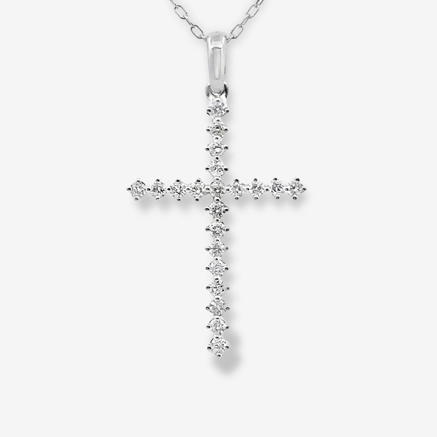 Pinpoint 0.35CT Diamond Cross Necklace