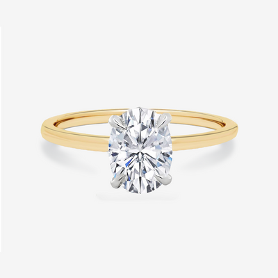 Preset 0.75CT Oval Diamond Engagement Ring