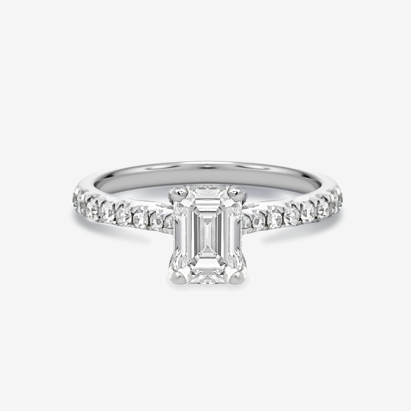 Preset 1.03CT Emerald Cut Diamond Engagement Ring