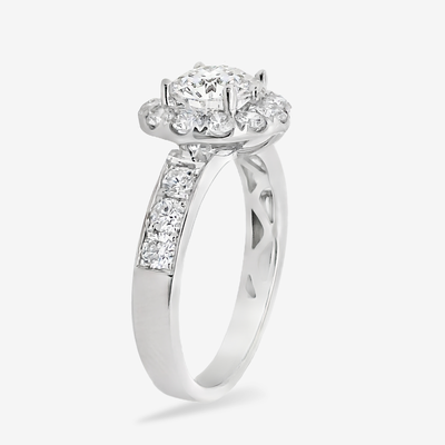 Preset 1.08CT Round Diamond Engagement Ring