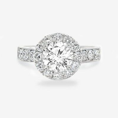 Preset 1.08CT Round Diamond Engagement Ring