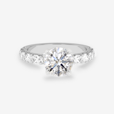 Preset 1.35CT Lab Grown Round Engagement Ring