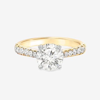 Preset 1.50CT Lab Grown Round Diamond Engagement Ring
