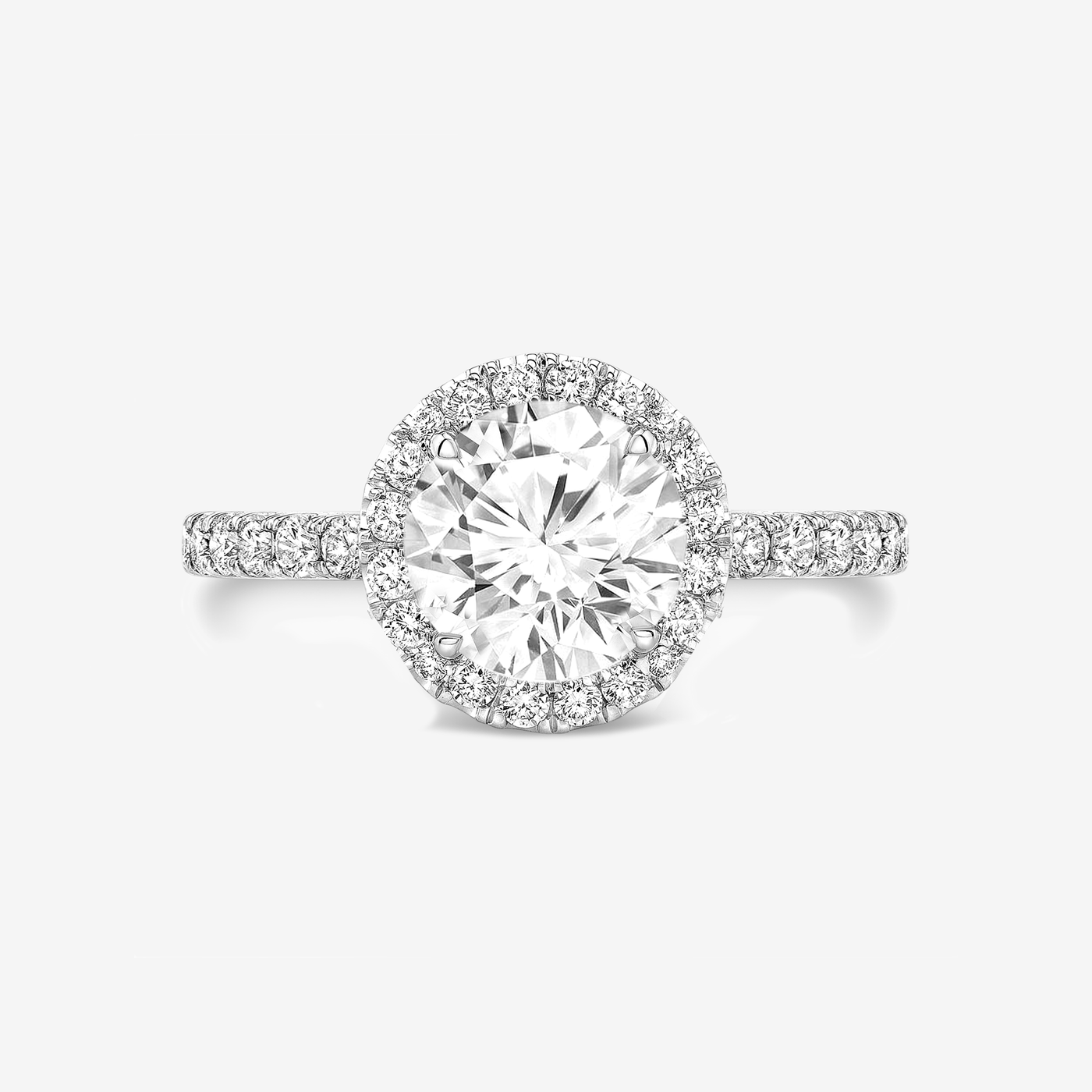 Preset 1.60CT Lab Grown Round Engagement Ring