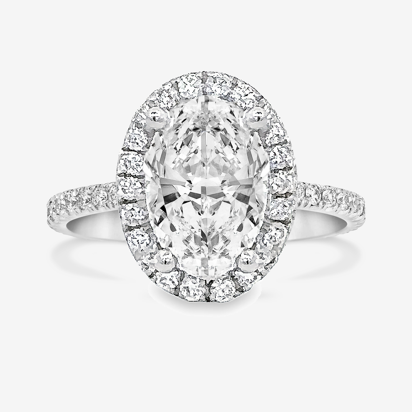 Preset 1.60CT Lab Grown Oval Diamond Engagement Ring