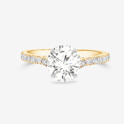 Preset 1.87CT Lab Grown Round Engagement Ring