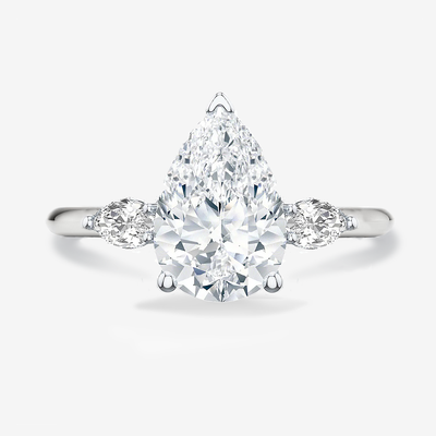 Preset 2.01CT Lab Grown Pear Diamond Engagement Ring