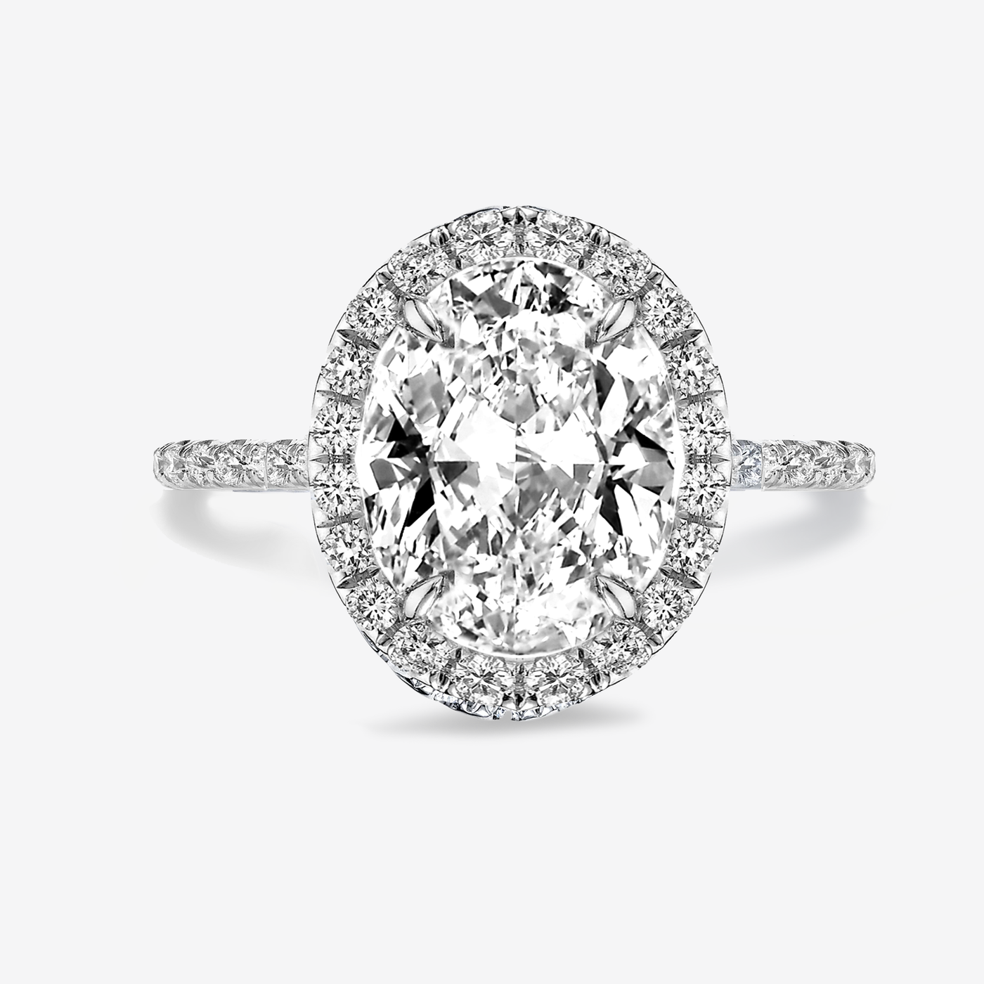 Preset 2.33CT Lab Grown Oval Diamond Engagement Ring