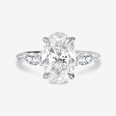 Preset 2.50CT Lab Grown Oval Shaped Diamond Engagement Ring