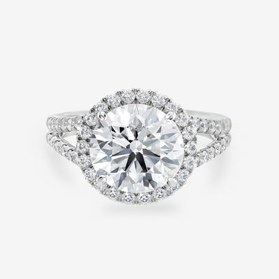 Preset 2.53CT Lab Grown Round Diamond Engagement Ring