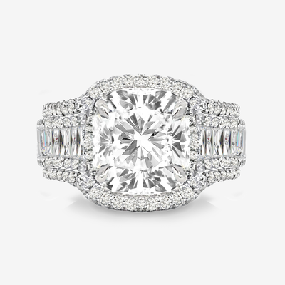 Preset 3.00CT Lab Grown Under-Halo Engagement Ring