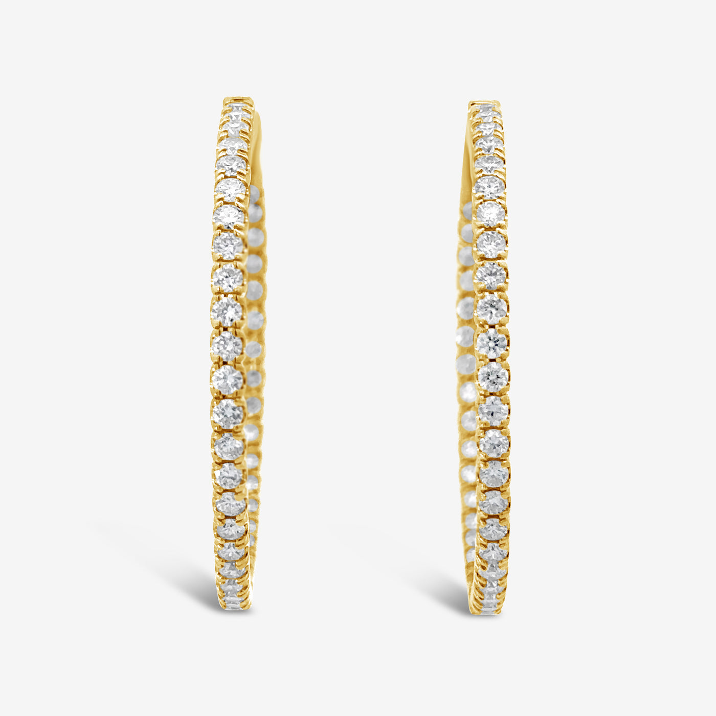 eternity diamond hoop earrings