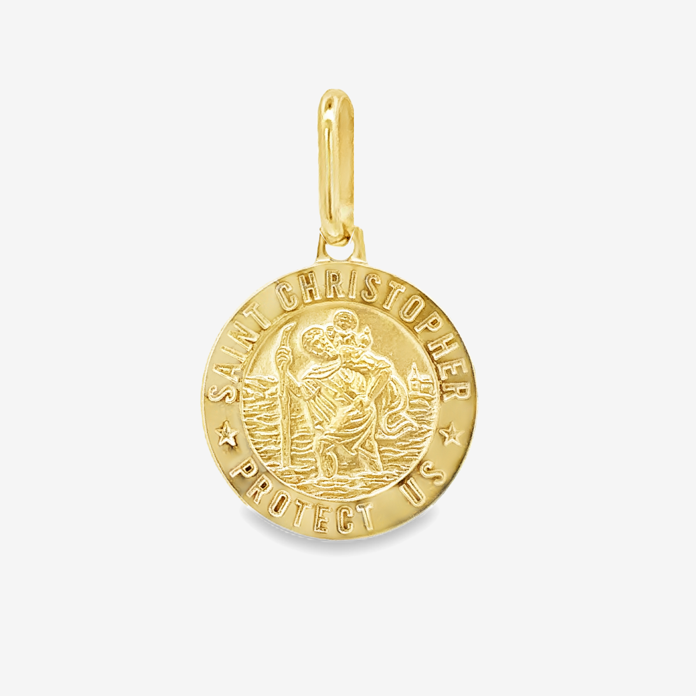 Saint Christopher Round 1" Medallion Pendant