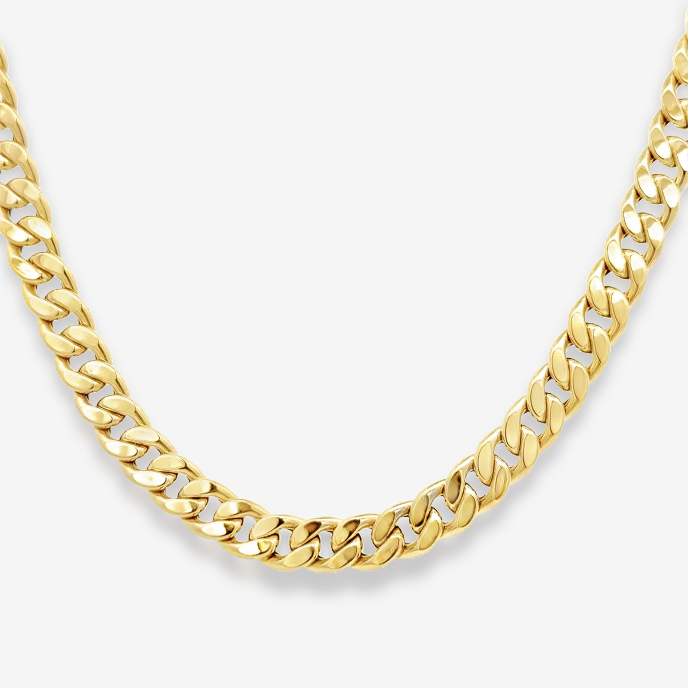 Semi-Solid 6mm Cuban Link 16" Necklace