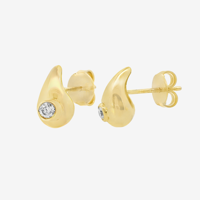 XSmall Single Solitaire Paint Drop Earrings