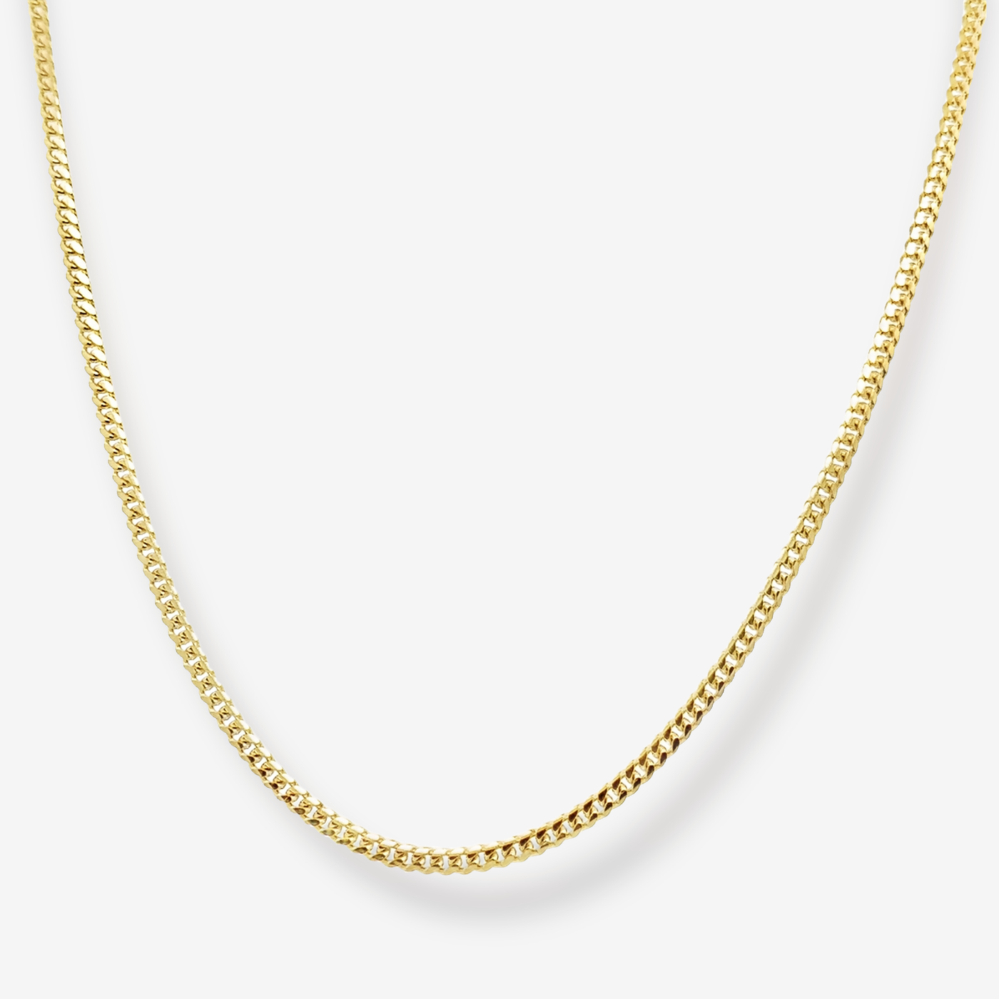 Solid 3mm Miami Cuban Link 22" Necklace