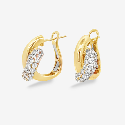 The Knot Diamond Huggie Earrings