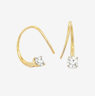 Thread Diamond Drop Earrings