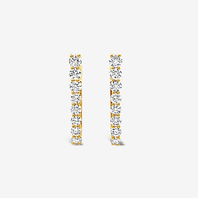 diamond u hoop earrings