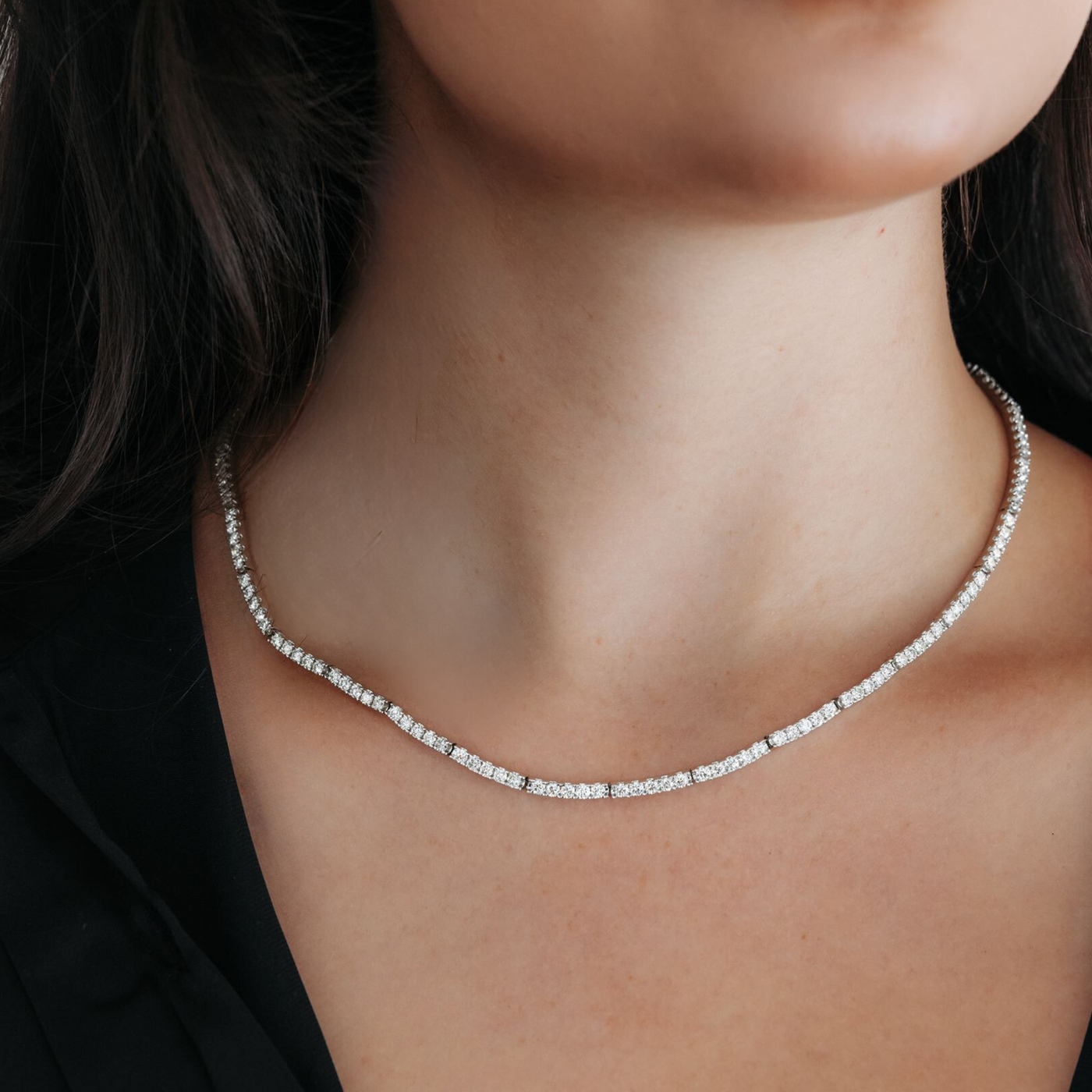 8.00CT Flex-Bar Diamond Eternity Tennis Necklace