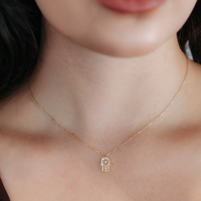 Diamond Hamsa Necklace