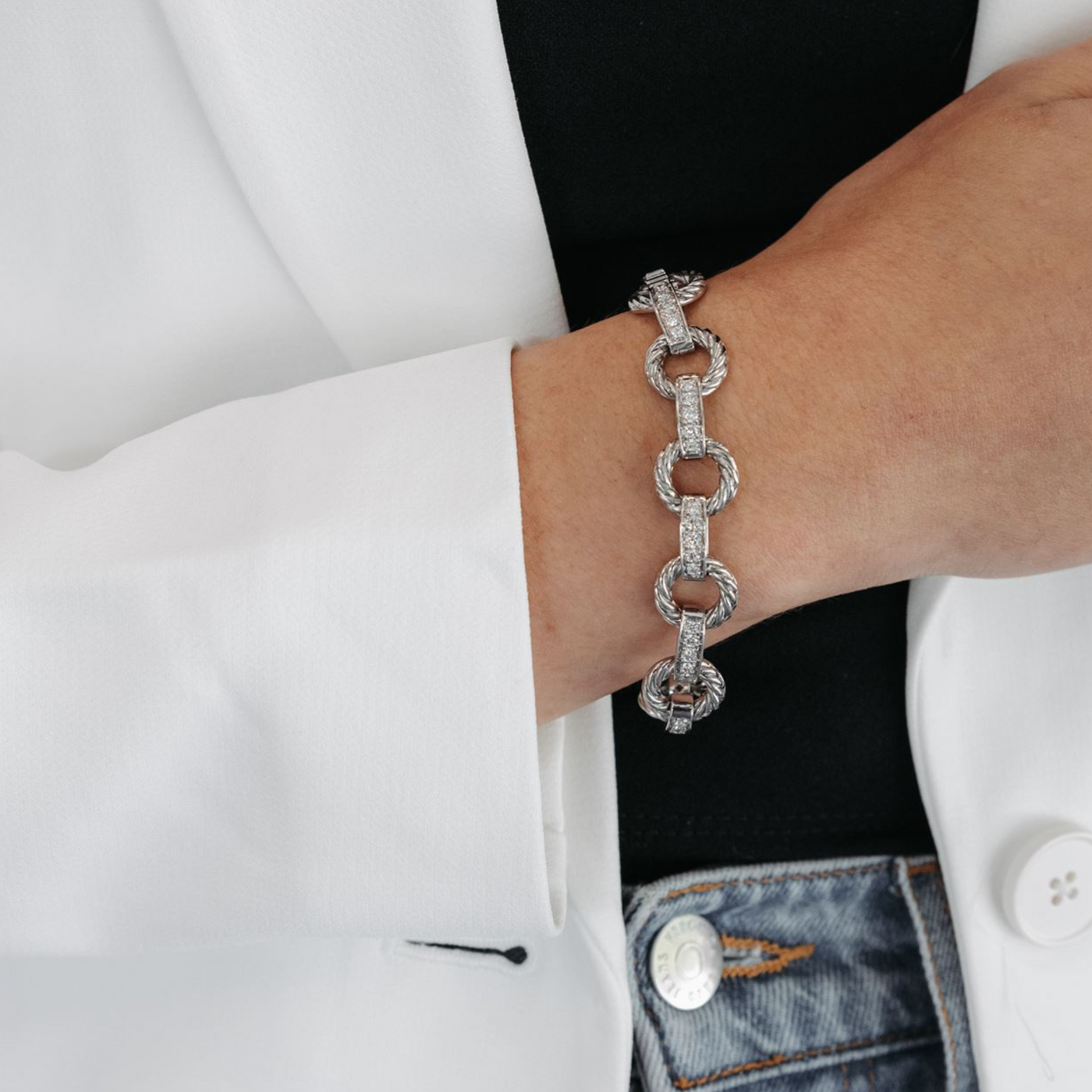 Links & Bars Diamond Bracelet