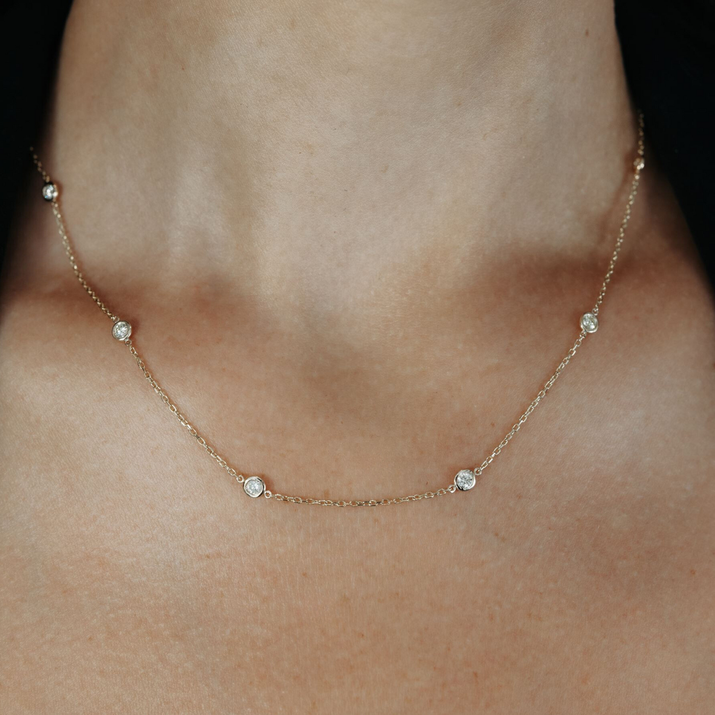 10 Diamonds By The Yard 0.95CT Necklace