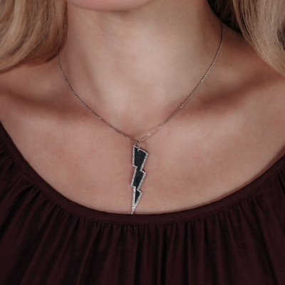 Diamond Lightning Bolt Pendant