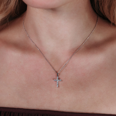 French Set 0.35CT Diamond Cross Pendant