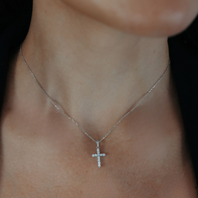 Small Diamond Cross Pendant