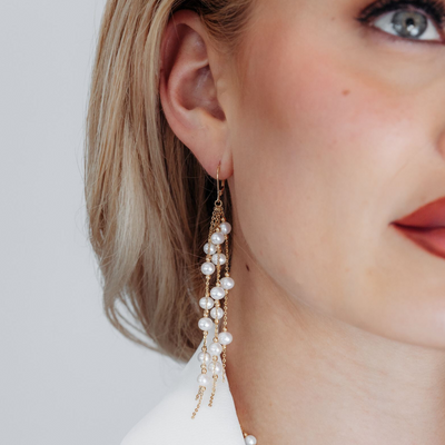 Pearl Tassel Earrings