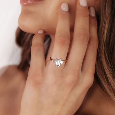 Preset 1.94CT Emerald Cut Diamond Engagement Ring