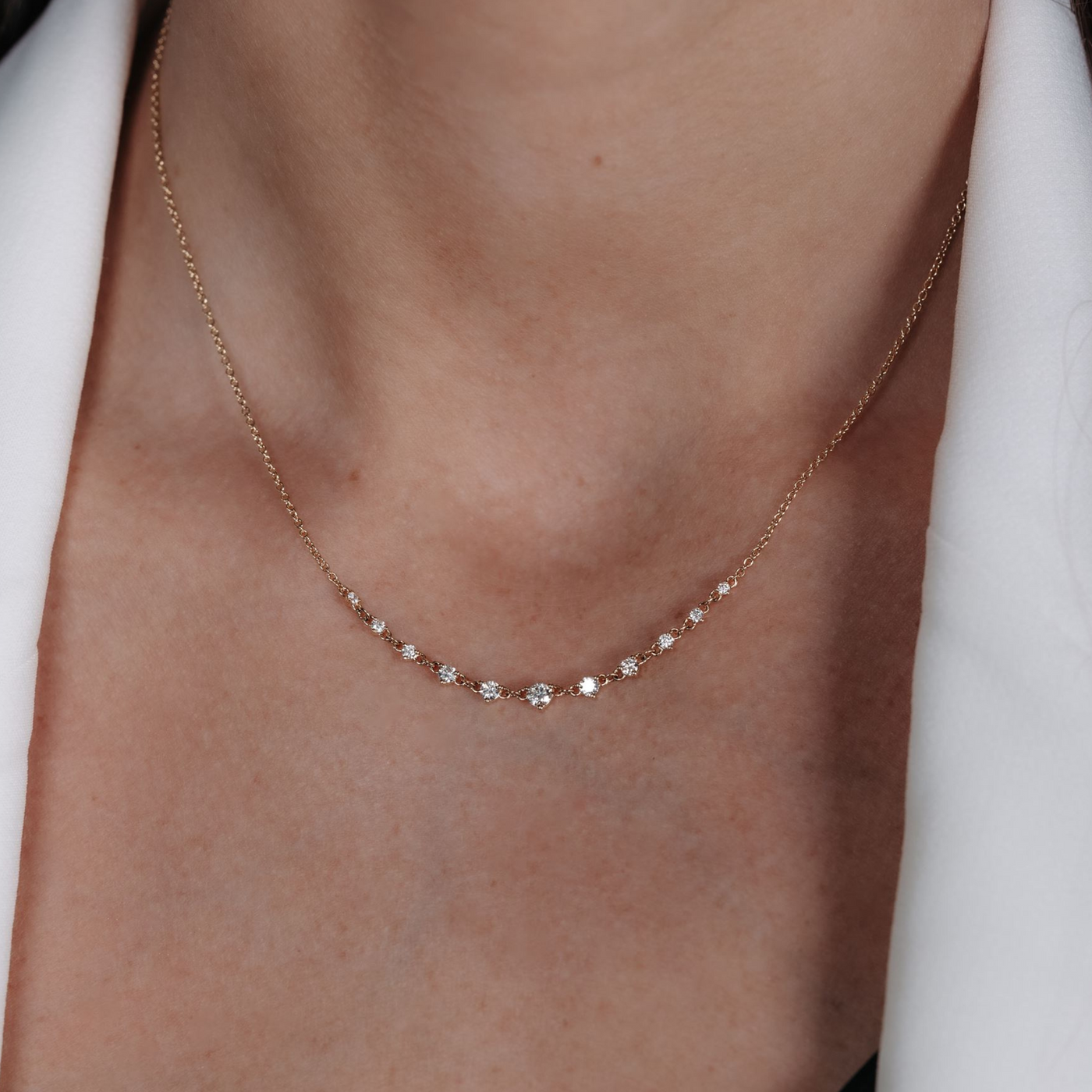 11 Graduated Diamond Necklace