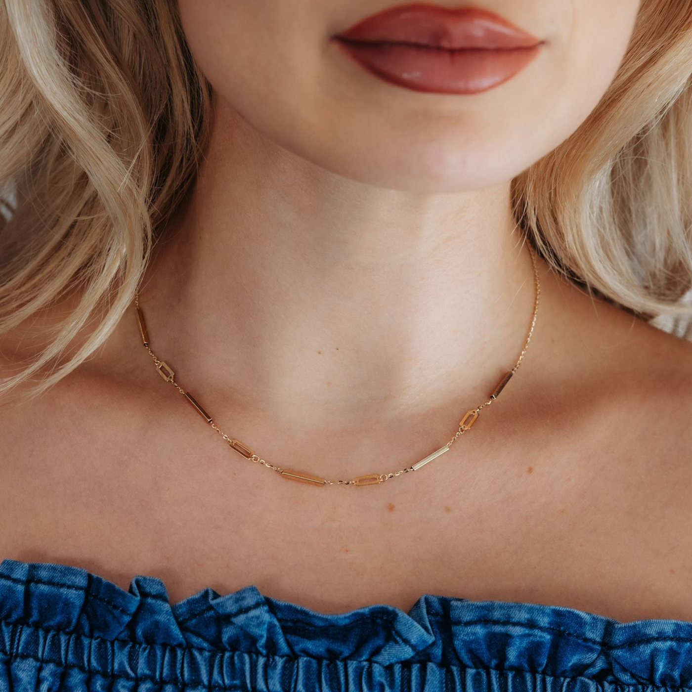 Paperclip & Bar Station Necklace